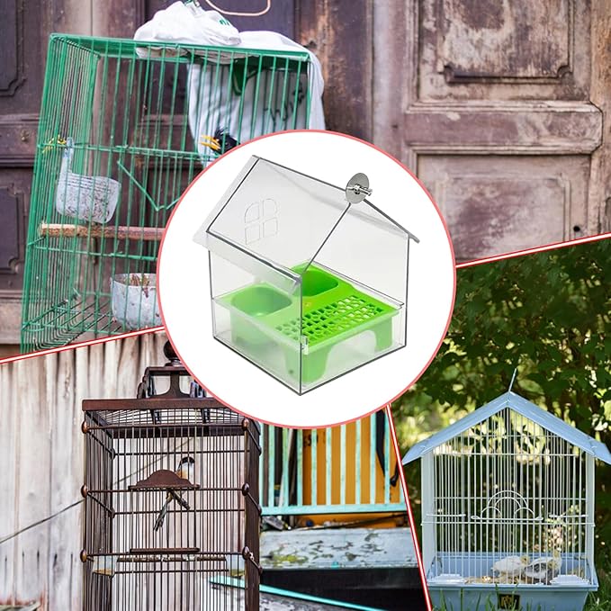 Genérico Hummingbirds, Backyard Birds with Water and Food Container for Small Birds, Abdominal Design Provides a Feeding Station and Bath for Small Birds