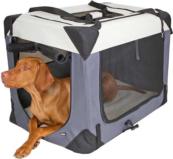 Kerbl Travel Box Journey, 70 x 52 x 52 cm, Grey/Beige