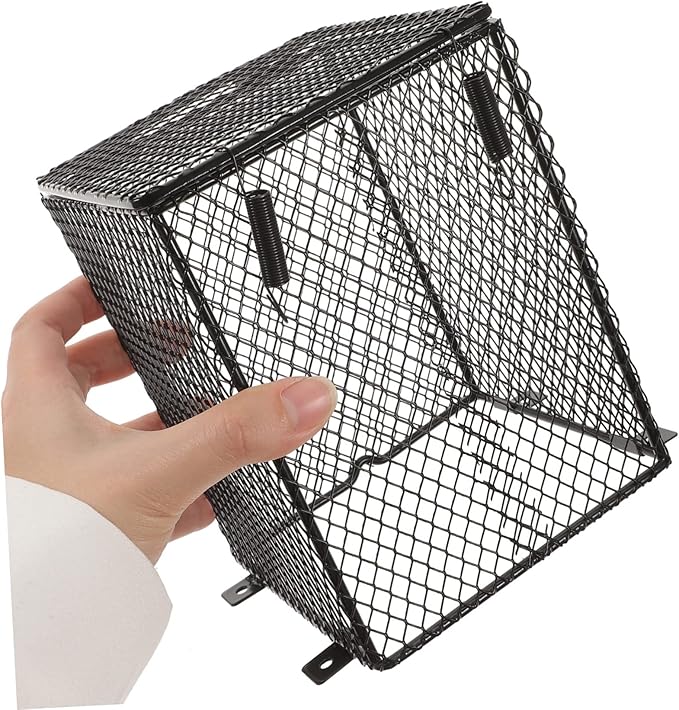 Reptile Lamp Mesh Cover Easy to Install Protective Cage Light Shade for Tortoise Lizard and Snake High-Temperature Design for Safe Heating and Dissipation