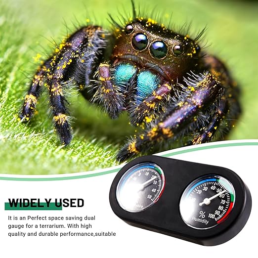 Reptile Tank Thermometer Hygrometer Temperature Humidity Monitor for Vivarium Terrarium