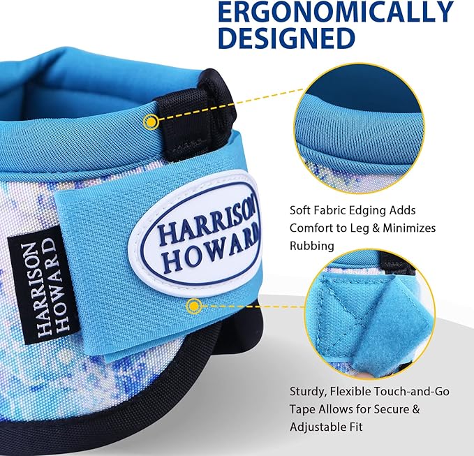 Harrison Howard Horse Bell Boots Overreach Bell Boots No-Turn Bell Boots for Horse-Durable Protective Hoof Boot