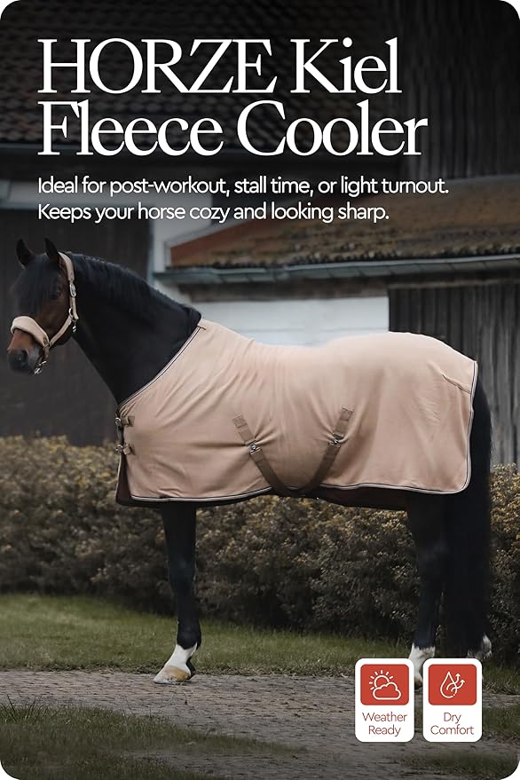HORZE Kiel Fleece Cooler - Tan - 78 in