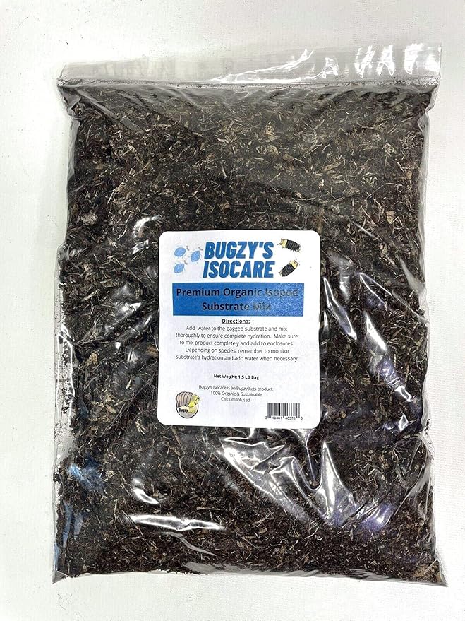 BugzyBug’s Isopod Bioactive Substrate Mix Nutrient-Rich Vivariums and Terrarium Substrate Mix (4 Quart)