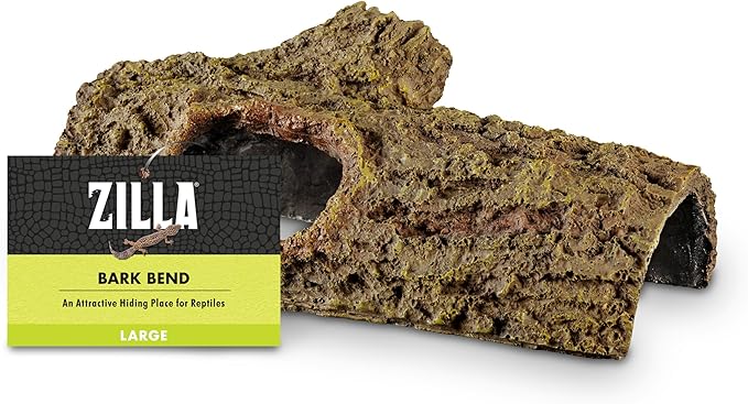 Zilla Pet Reptile Bark Bends Terrarium Decor, Large