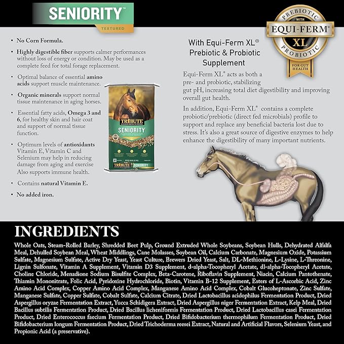 Kalmbach Feeds Tribute Maturity Textured for Horse, 50 lb