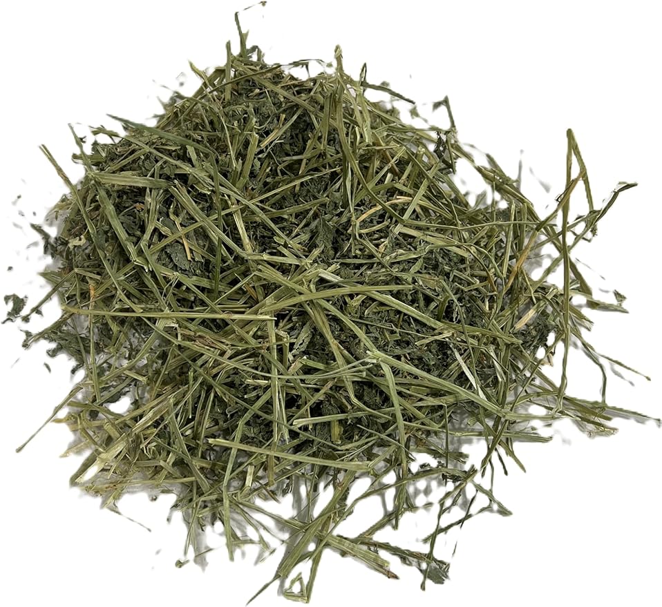 Blue Mountain Hay High-Altitude Organic Alfalfa Hay (48 oz), High Protein Fiber & Mineral Rich, Soft Leafy Texture with High Leaf Retention, Premium Quality Feed for Small Pets and Farm Use