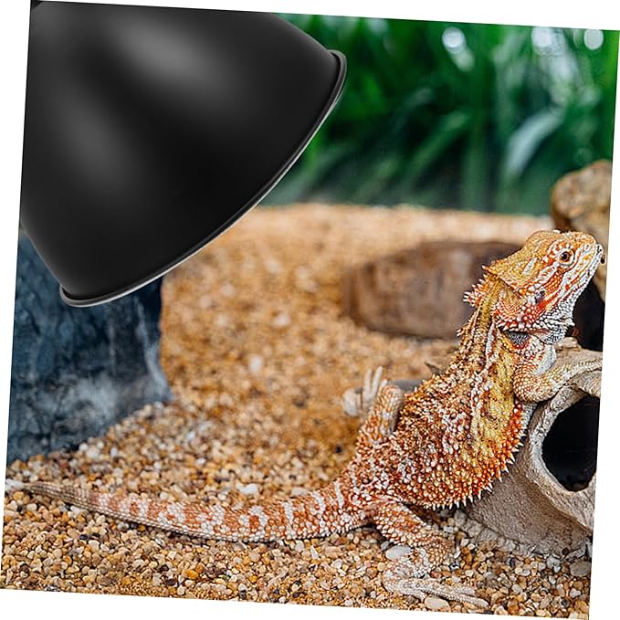 STOBAZA 2pcs Box Reptile Heat Lamp Shade Reflective Dome Lamp Fixture for Lizards Snakes Turtles