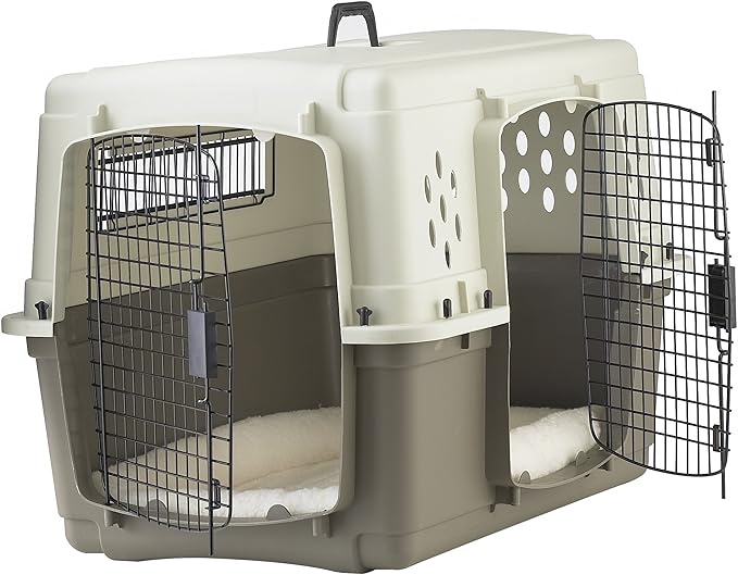 Pet Lodge® Two Door Dog Crate | Designed for Air Transport | Side Door Dog Kennel | Easy to Clean Pet Crate | for Pets Up to 50 lbs | Medium