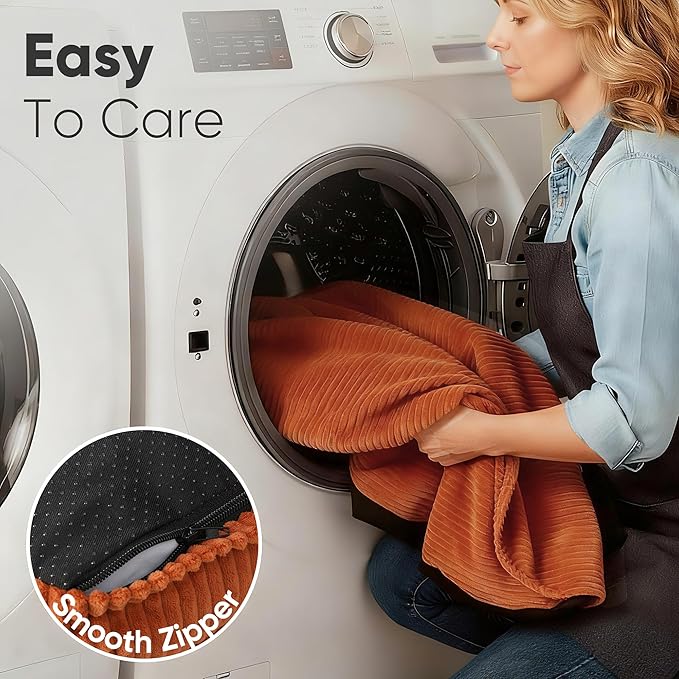 FUKUMARU Dog Couch Bed, Corduroy Cozy Cat Bed for Indoor Cats with Washable Cover, 28in Waterproof Orthopedic Dog Beds Sofa for Small Dogs and Large Cats, Cute Warm Cotton Pet Sofa, Orange
