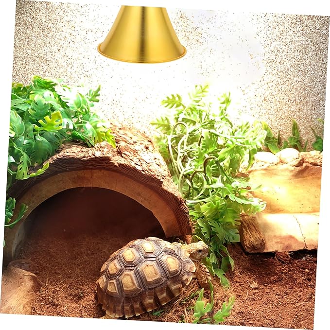 Happyyami Reptile Heat Lamp Reflector Heat Lamp Shade Insulation Safety Pet Heater Shade for Enclosures