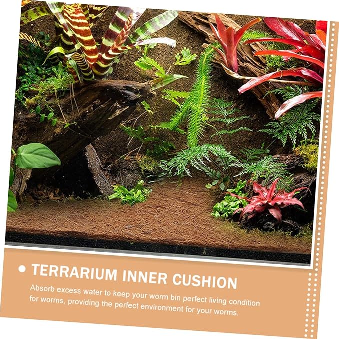 UPKOCH Terrarium Liner Mat for Reptiles Reusable Pad for Tortoise Snake and Lizard Tanks Versatile Growth Cushion for Farms and Manure Cups