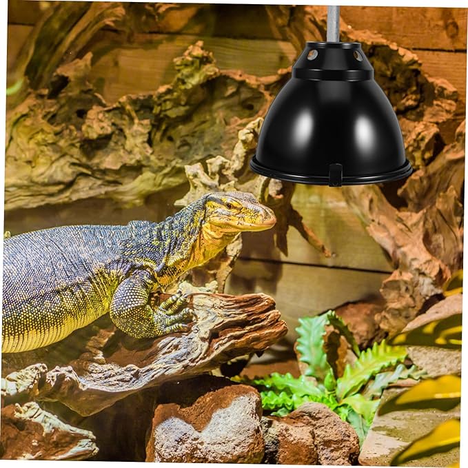 1Set Aluminum Reptile Dome Light Shade Scald Lamp Cover for Heating Insulation Protection for Lizard Snake Turtle Fast Heating Design