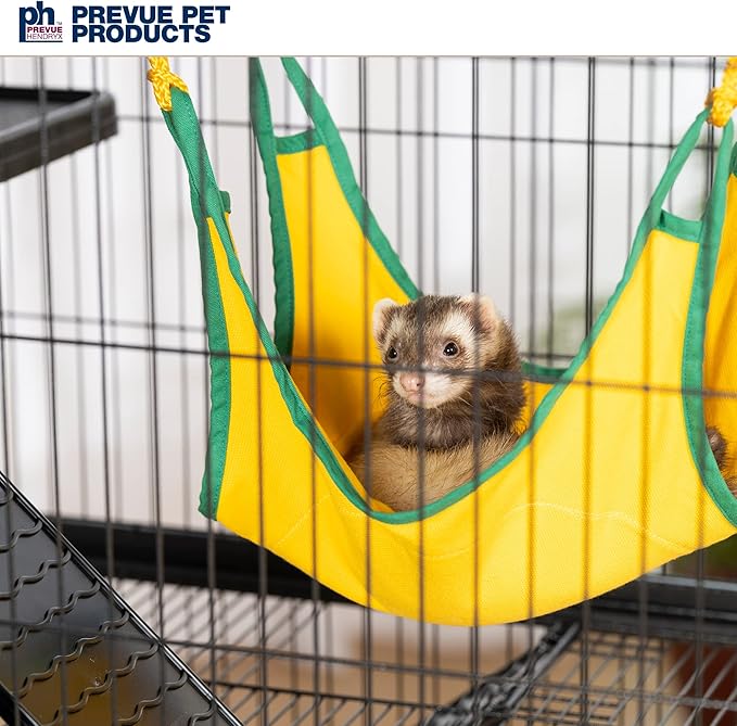 Prevue Pet Products 485 Feisty Ferret Home with Stand, Black Hammertone