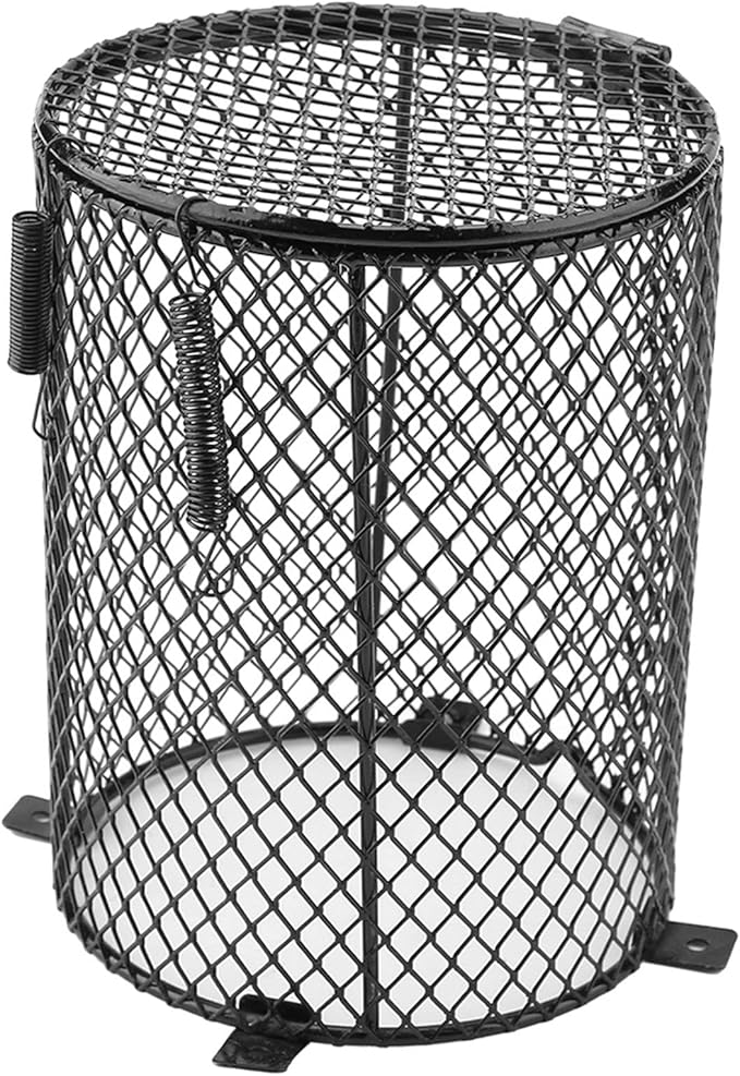 Reptile Anti-Scald Lamp, Mesh Cover, Durable Heating Shade for Ceramic Bulb Day and Night, Suitable for Reptile Owners (Round)