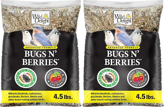 Wild Delight 099127 Bugs N' Berries Wild Bird Food, 4.5 Lb (Pack of 2)