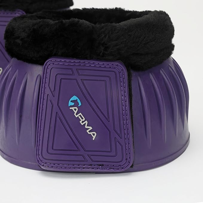 Shires ARMA Fleece Trim Bell Boot (Cob, Purple)