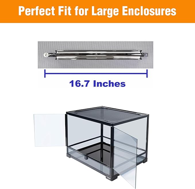CAROLINACUSTOMCAGES T5HO Single 12” UVB Reptile Light Fixture 15w, Bearded Dragon and Reptile Terrarium Light Fixture