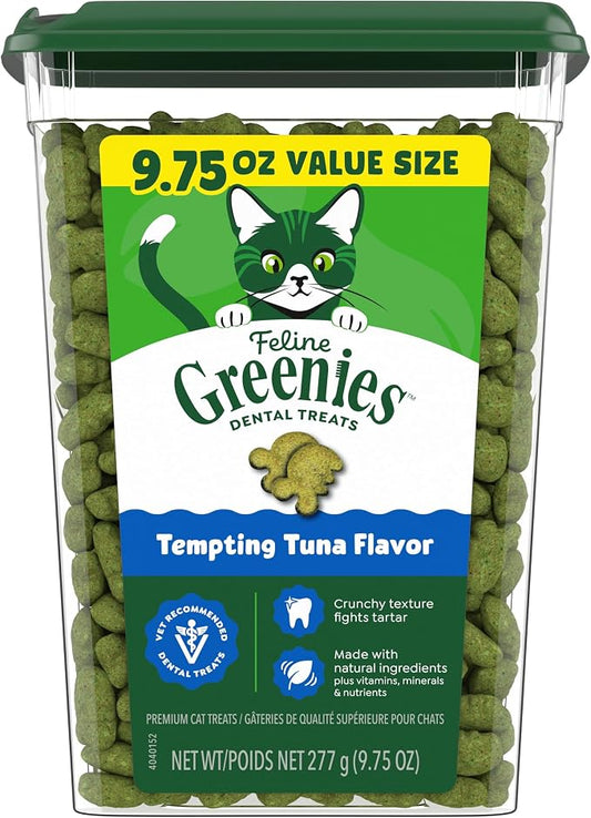 Greenies Feline Natural Dental Cat Treats, Tempting Tuna Flavor, 9.75 oz by Unknown
