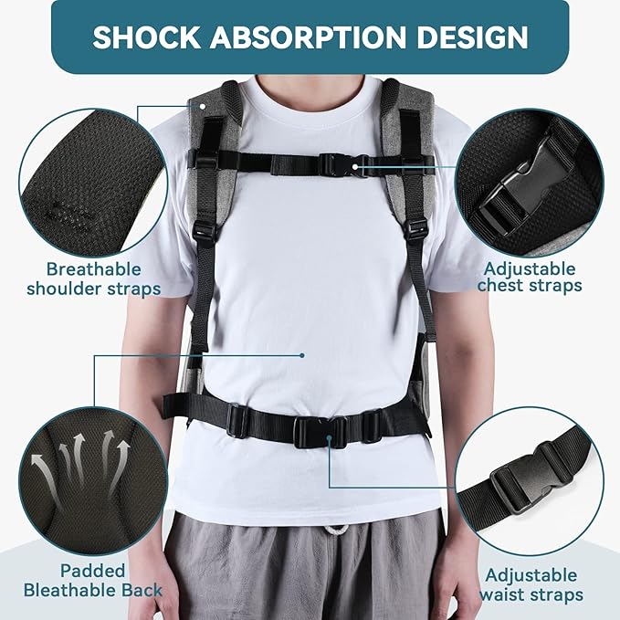 Petsfit Pet Backpack Carrier with Upgrade Waist Cushion Design to Better Fit the Waist, Suitable for Small and Medium Cats, and Rabbits up to 18 Pounds