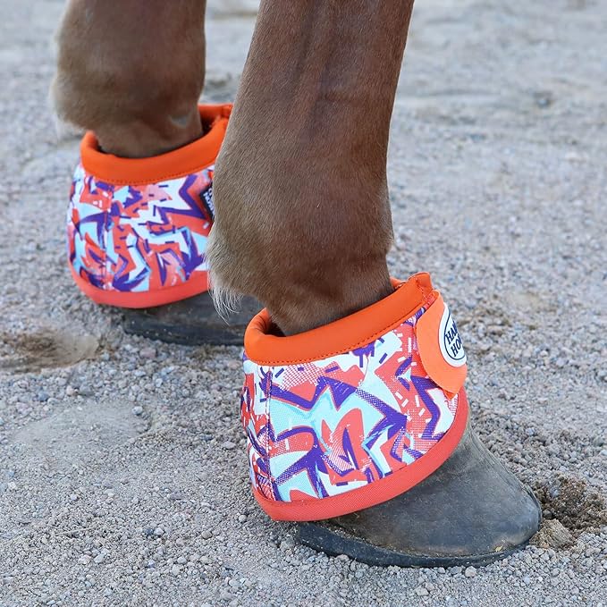 Harrison Howard Horse Bell Boots Overreach Bell Boots No-Turn Bell Boots for Horse-Durable Protective Hoof Boot