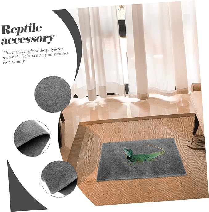 MERRYHAPY 2pcs Reptile Bedding Absorbent Pad Heat Preserving Reptile Tank Accessories