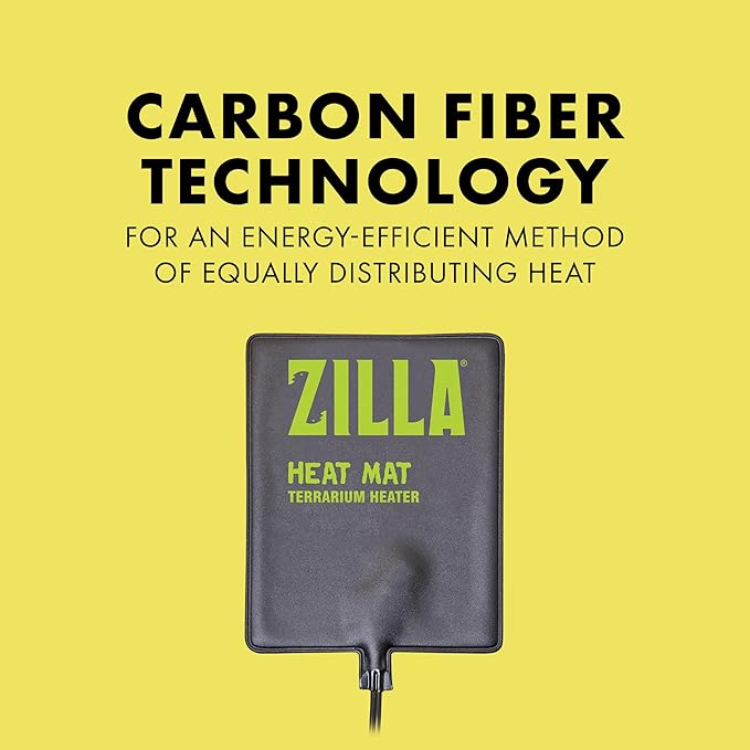 Zilla Heat Mat, Terrarium Heater for Reptiles, Snakes (Ball Pythons, Corn Snakes), Leopard Geckos, Tortoises, Amphibians and Arachnids, Small, Fits 10-20 Gallon, 8 Watt