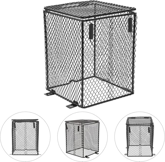 HANABASS 2pcs Reptile Heat Lamp Mesh Cover for Crawler Living Tank Scald Prevention Design Suitable for Heating Sources Easy to Install Safe and Practical for Reptiles