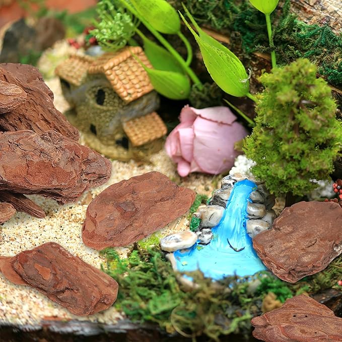 SHINEOFI Reptiles Box Pine Bark Landscaping Decor 500g Natural Wood Chips for Tortoise and Reptile Habitat Terrarium Breeding Box