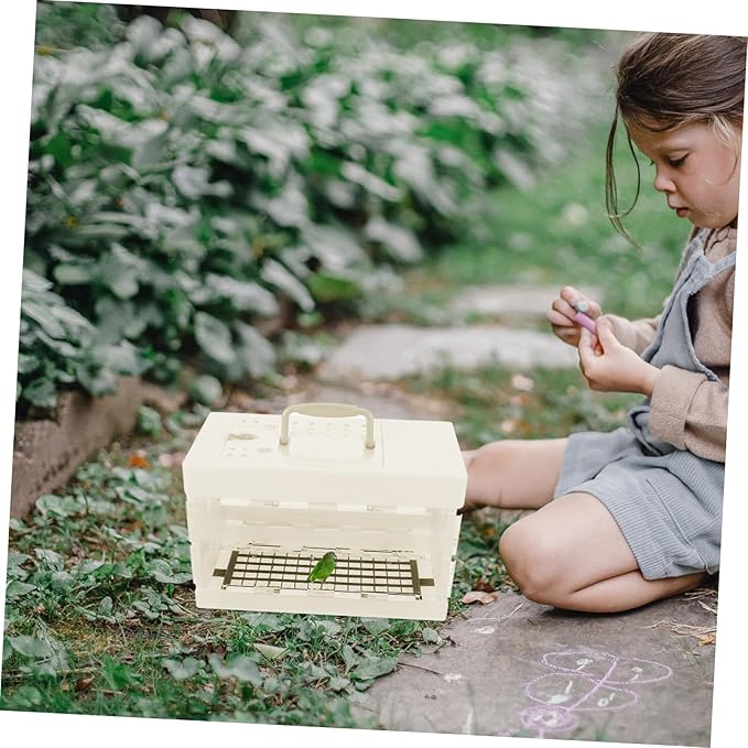 Happyyami Portable Bird Carrier Cage with Handle Small Pet Travel Cage for Parrots Parakeets and Other Small Birds for Outdoor Adventures and