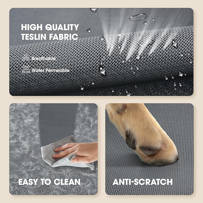 Czpalo Elevated Dog Bed, Raised Outdoor Dog Bed for Extra Large Sized Dog, Portable Cooling Pet Cot with Breathable & Washable Mesh, Indoor & Outdoor Pet Hammock with Skid-Resistant Feet.