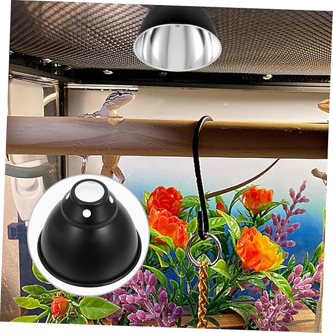Cabilock 2pcs Box Reptile Lampshade Protector Box Lamp Shade Heat Lamp Dome for Snakes Turtles