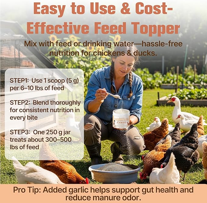 Nutritional Yeast for Ducks & Chickens - Up to 10X More Niacin Than Brewers Yeast for Chickens - Duck & Chicken Vitamins for Strong Bones, Immune Support, Molting & Egg Quality-for Chicks & Ducklings