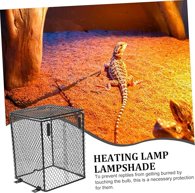 BESPORTBLE Bird Cage Heat Lamp Cover Mesh Reptile Heating Lamp Protector Durable Scald Design for Turtles Snakes and Birds Easy Installation for Safety and Aesthetic Use