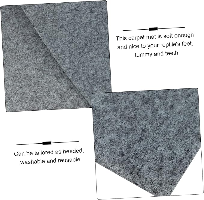 NOLITOY 2pcs Terrarium Liner Reptile Carpet Bedding Mat Water-Absorbent Substrate for Tortoises Lizards and Other Climbing Pets Safe Comfortable Pet Cage Flooring