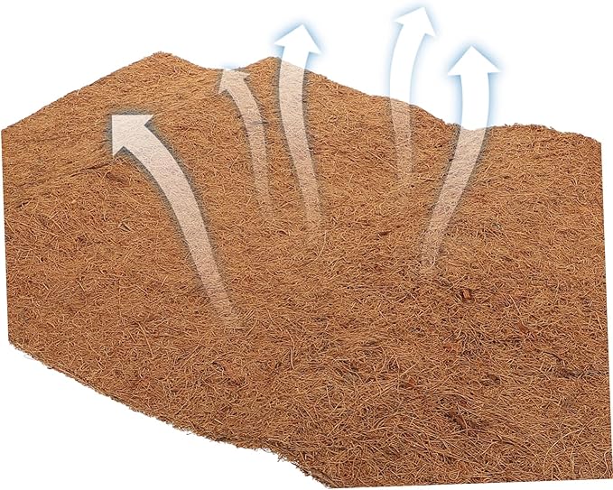 POPETPOP Natural Coconut Fiber Reptile Mat Breathable Terrarium Bedding Liner for Reptiles for Lizard Supplies and Easy to Durable