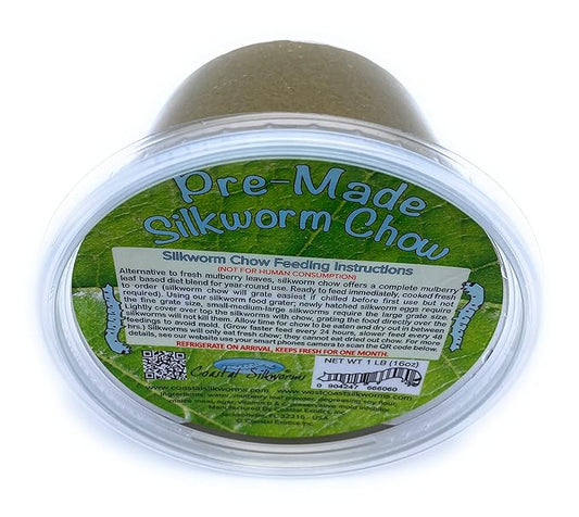 Coastal Silkworms 1 LB Pre-Made Silkworm Chow (16oz) Mulberry Food