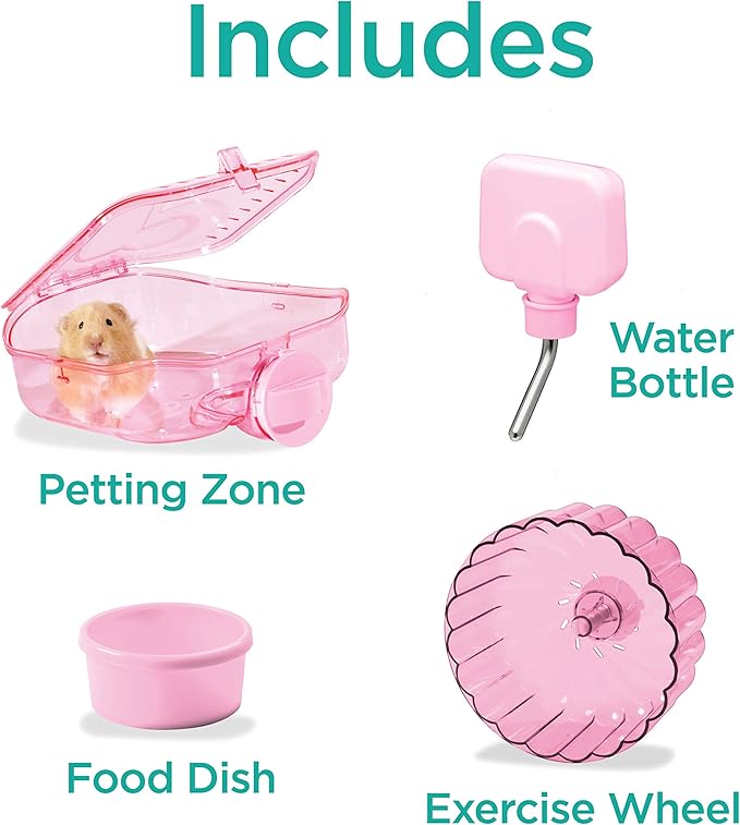 Kaytee CritterTrail Pink Habitat for Pet Mice, Dwarf Hamsters, Hamsters or Gerbils