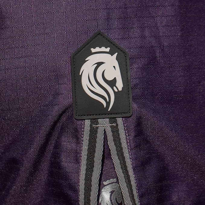 Equinavia Norse 200g Medium Weight Horse Blanket | Waterproof Winter Turnout - Black - 66 in - Grape Purple - 81 in
