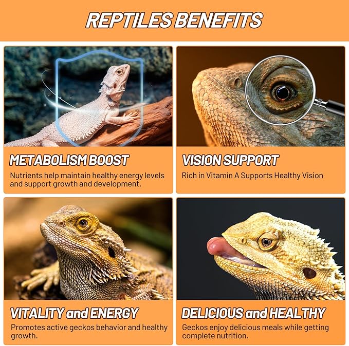 Crested Gecko Food Insect Puree, Hornworm Paste Reptile Food Made with Fresh Insects Gecko Food Complete Diet 2.82oz