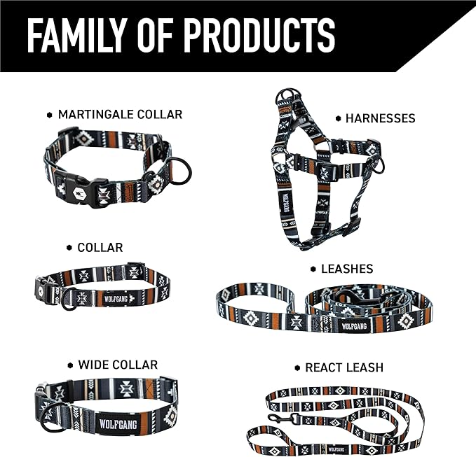 Wolfgang Heavy Duty Adjustable Dog Harness, Pull-Tested to Over 800 lbs for Walking & Training, NewMoon Print, Extra Large