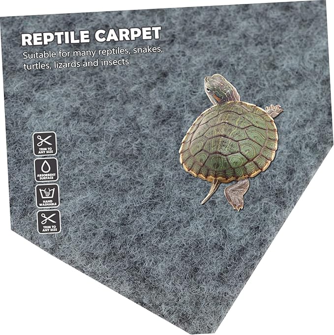 Toyvian Terrarium Liner Reptile Carpet Mat Soft and Absorbent Substrate for Lizards Snakes Turtles and Climbing Pets Easy to Bedding