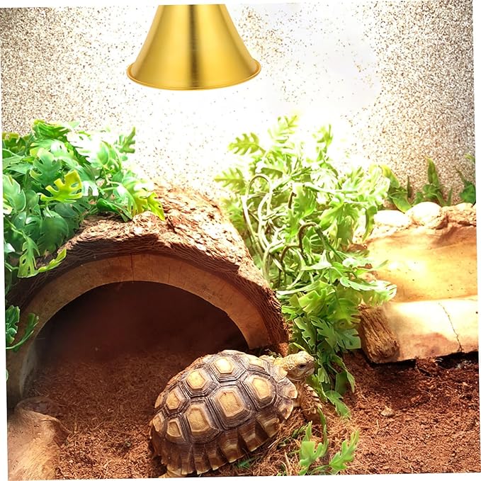 POPETPOP Deep Reptile Lamp Insulation Shade Protective Heating Lampshade for Reptile Tank Easy Installation Sturdy Design Maintains Stable Temperature and Prevents Burns