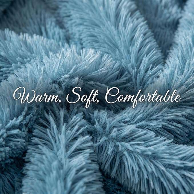 Extra Small Dog Bed 19 Inch,Calming Donut Puppy Bed,Ultra Soft Faux Fur Round Dog Bed for Chihuahua Yorkie Maltese Pomeranian,Blue