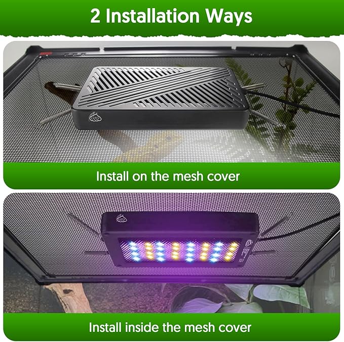 QZQ UVB Light for Reptiles, 24W LED UVA UVB Reptile Lamp with Dimming and 4 Lighting Modes, New Mode 24/7 Timer, Adjustable Brightness, LED Light for Bearded Dragon, Gecko, Tortoise, Lizard