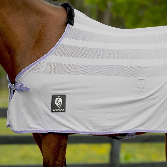 Equinavia Sefyr Breathable Lightweight Cooling Scrim Sheet - Grey/Orchid Mist - L