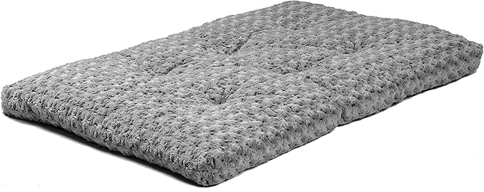 MidWest Homes for Pets XL QuietTime Deluxe Gray Ombre Swirl Plush Pet Bed, Machine Washable, Non-Skid Bottom, Soft Crate Mat for 48-inch Crates