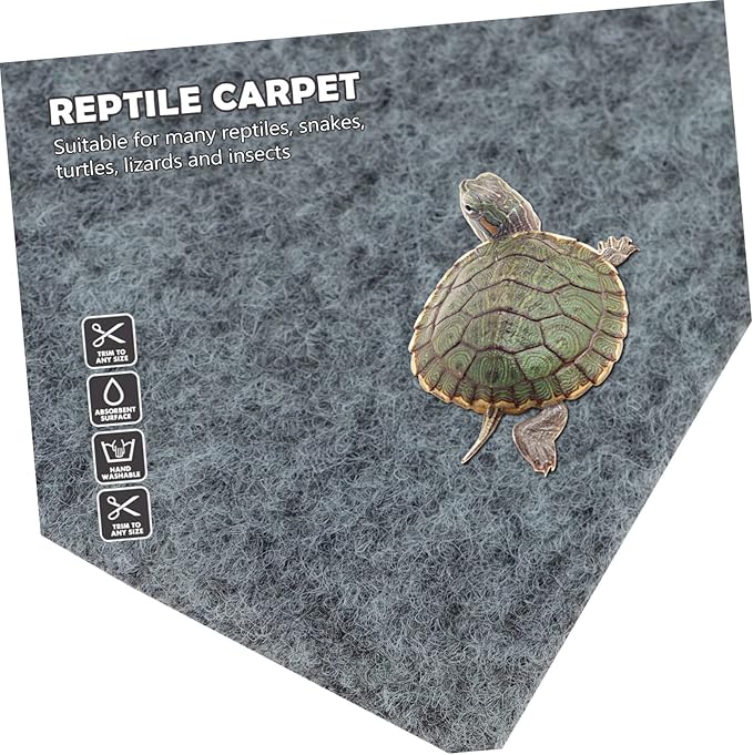 Hemoton Terrarium Liner Reptile Carpet Bedding Substrate Mat for Tortoises Lizards Snakes and Breathable Moisture Retaining Safe Pet Supplies