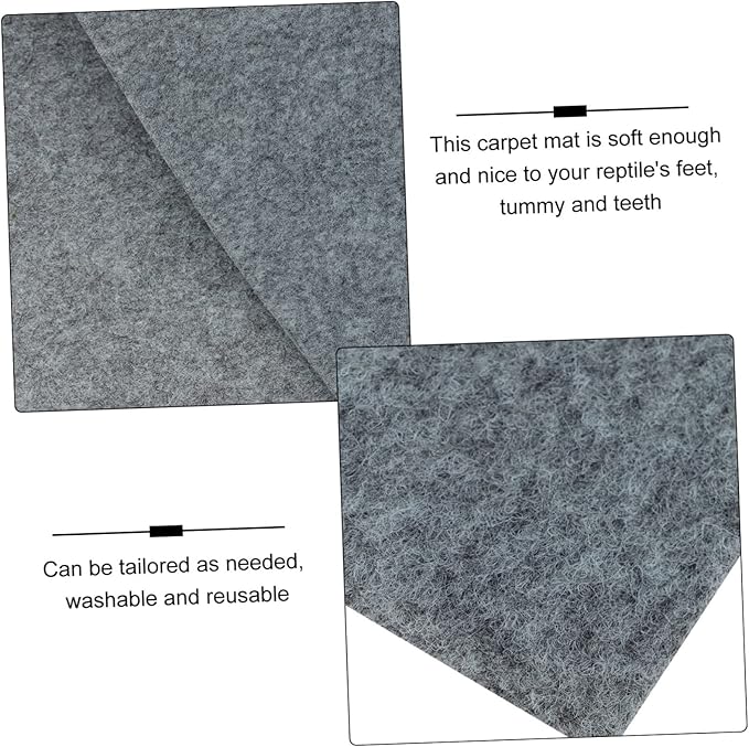 Happyyami Terrarium Liner Reptile Carpet Bedding Substrate Easy to Pet Cage Mat for Lizards Tortoises and Climbing Pets Absorbent