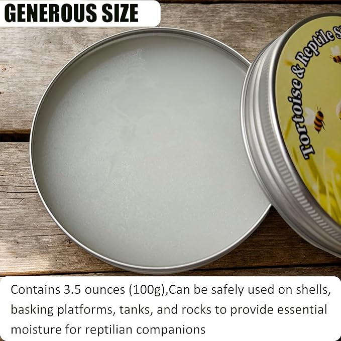 Reptile Shell Balm, 3.5 Oz Moisturizing Conditioner for Tortoise and Lizard Shell Care, 100g
