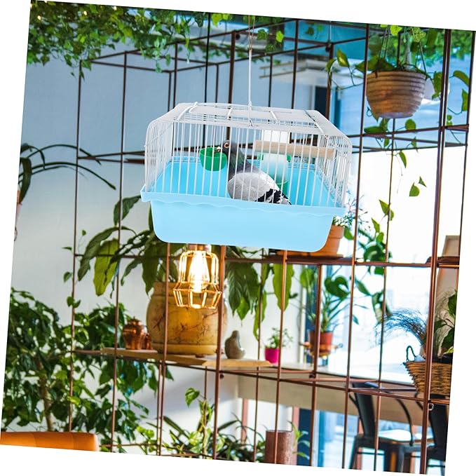 Portable Parakeet Carrier Cage: Small Bird Travel Cage with Water Dispenser Standing Perch and Food Tray for Parrots Conures Cockatiel and Lovebirds